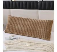 Federa lunga in velluto di latte double-face, 1,2 m, 1,5 m, 1,8 m, per maternità, coppie e famiglie, calda e morbida federa per cuscino (cammello, 48 x 180 cm)