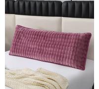 Federa lunga in velluto di latte double-face, 1,2 m, 1,5 m, 1,8 m, per maternità, coppie e famiglie, calda e morbida federa per cuscino (fucsia, 48 x 150 cm)
