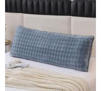 Federa lunga in velluto di latte double-face, 1,2 m, 1,5 m, 1,8 m, per maternità, coppie e famiglie, calda e morbida federa per cuscino (grigio chiaro, 48 x 180 cm)