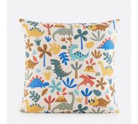 Federa per bambini, 30% cotone riciclato, stampa con dinosauri, DINO Beige 63 x 63 cm