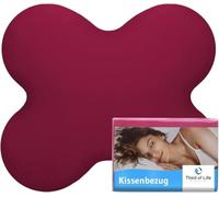 Federa per cuscini a farfalla come ACAMAR, federa con cerniera in doppio Jersey di cotone, non necessita di stiratura e può essere asciugata in asciugatrice, confezione singola, colore bordeaux