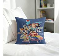 Federa per cuscino a getto Straw Hat Crew al completo di One Piece, in blu navy, per divano, camera da letto, soggiorno, decorazione per la casa L,M,SPoliestere