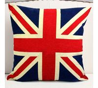 Federa per cuscino a tema bandiera britannica Union Jack - Custodia quadrata a tema britannico per decorazione della casa 40*40cm,45*45cm,50*50 cmPoliestere