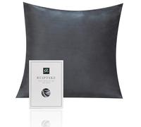 Federa per cuscino al 100% in seta da 22 momme, certificata Oeko-TEX®, benefica per i capelli e per la pelle, anti età e antiacaro, 60 x 60 cm (grigio scuro)