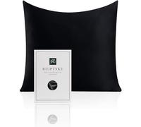 Federa per cuscino al 100% in seta da 22 momme, certificata Oeko-TEX®, benefica per i capelli e per la pelle, anti età e antiacaro, 60 x 60 cm (nero)