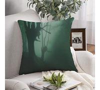 Federa per cuscino Atmosfera da sogno Sole foglie nebbiose Foresta oscura Foglia di paura Shunshine Mistero Federa per cuscino Cuscino quadrato per divano Sedia Biancheria da letto 18x1