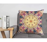 Federa per cuscino blu bellissimo astratto multicolore caleidoscopio colorato simmetria colore contemporaneo creativo accogliente lino quadrato decorativo fodere per cuscini per divano letto 18x18 p