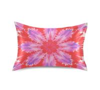 Federa per cuscino bohémien con fiori mandarini rossi per dormire, chiusura a busta, per donne, queen size, con chiusura a busta, per viaggi, 50 x 76 cm