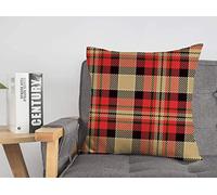 Federa per cuscino British Jacket Kilt Check Tartan Pattern Abiti alla moda Astratto Irish New Textures Interior Design Accogliente Lino Quadrato Decorativo Fodere per cuscini per divano letto 18x18