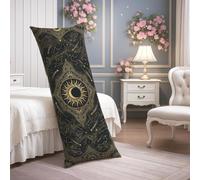Federa per cuscino celestiale con sole e luna mistica, 50 x 137 cm
