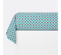 Federa per cuscino cilindrico cotone, Miss Shanghai Blu 85 x 185 cm