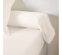 Federa per cuscino cilindrico in percalle di cotone, 80 fili, Scenario Beige 85 x 185 cm