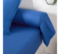 Federa per cuscino cilindrico in percalle di cotone, 80 fili, Scenario Blu 85 x 185 cm
