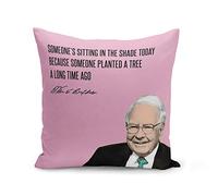 Federa per cuscino Citazione Formula Tree Warren Buffet Inspirante Inglese Businessman Milliardaire (40 x 40 cm)
