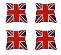 Federa per cuscino con bandiera Union Jack in stile vintage britannico