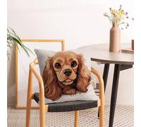 Federa per cuscino con cane da compagnia, con divertente cane che sbircia americano, 61 x 61 cm, quadrata, con cerniera, per soggiorno, cucina, divano, auto, decorazione per la casa