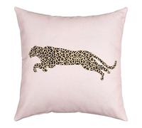 Federa per cuscino con ghepardo africano, stampa leopardata, safari, pelle di animale, per camper, ufficio, acquerello rosa, decorazione per camera da letto, federa per cuscino per esterni, 1
