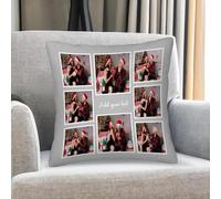 Federa per cuscino con immagine personalizzata con nome/testo, per amici, familiari, coppie, Natale, anniversario, compleanno