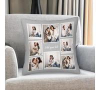 Federa per cuscino con immagine personalizzata, cuscino decorativo con foto e testo personalizzati, idea regalo per coppie, amici, famiglia, compleanno, Natale