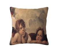 Federa per cuscino con motivo a forma di angeli Raffaello, motivo quadrato, 45 x 45 cm