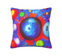 Federa per cuscino con motivo universo dei cartoni animati, 50,8 x 50,8 cm, cuscino decorativo quadrato per divano, soggiorno, letto e decorazione della casa.