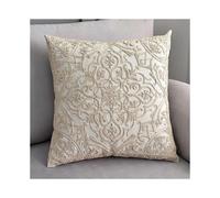 Federa per cuscino con ricamo in cordoncino di cotone senza anima 50x50cm