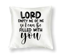 Federa per cuscino con scritta "Easter Lord Empty Me of Me So I Can Be Filled with You", 61 x 61 cm, in raso, moderna, per divano, soggiorno, veranda, decorazione per la casa