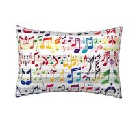 Federa per cuscino con stampa di note musicali colorate, per soggiorno, primavera, fattoria, decorazione per la casa e le vacanze