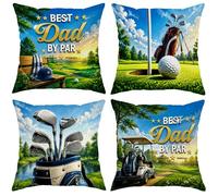 Federa per cuscino da golf, per esterni, sportiva, casual, cappello da golf, borsa da golf, verde estivo, resistente all'acqua, federe decorative in poliestere per veranda, panca, mobili da terrazza