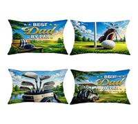 Federa per cuscino da golf, per esterni, sportiva, casual, con cappello da golf, verde estivo, impermeabile, per tutte le condizioni atmosferiche, decorative, per portico, panca, mobili da terrazza