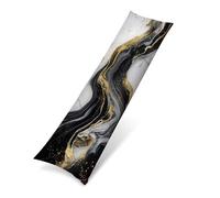 Federa per Cuscino da Lettura 40x145 cm, Fodera per Cuscino Lungo da Corpo Morbida, Copricuscino per Dormire di Lato con Cerniera Invisibile Lunga, Velluto Cuscini Letto Matrimoniale nero sogno 0J-296