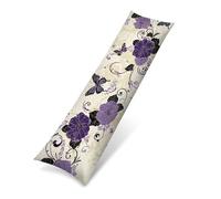 Federa per Cuscino da Lettura 55x165 cm, Fodera per Cuscino Lungo da Corpo Morbida, Copricuscino per Dormire di Lato con Cerniera Invisibile, Velluto Cuscini Letto Matrimoniale Farfalla fiore 0J-358