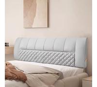 Federa per cuscino da lettura con schienale grigio, in pelle, antipolvere, elastica, protezione per testiera, 120 x 58 x 6 cm, perfetta per la decorazione della casa e il comfort