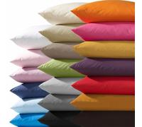 Federa per cuscino da una piazza e mezza - 1 1/12 mis. 120x55 colori tinta unita a scelta (NERO)