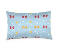 Federa per cuscino da viaggio a pois e fiocco giallo rossastro standard/queen size, 100% cotone, regalo per donne e uomini, fundas para almohada decorativas, 50,8 x 76,2 cm, set da 2