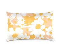 Federa per cuscino da viaggio con motivo floreale arancione tie dye standard/queen size con cerniera in cotone, regali per donne e uomini, sobre fundas para almohadas, 50,8 x 76,2 cm, set da 2