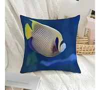 Federa per cuscino decorativa federa quadrata morbida alla moda acqua tramonto romanzo moda sole bellezza montagne pesci animali alba balena blu federa per divano camera da letto auto 18x18 p