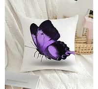 Federa per cuscino decorativa federa quadrata morbido bellissimo colore farfalla bianco animali fauna selvatica biologia celebrazione sogno ambiente mosca federa per divano camera da letto au