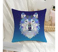 Federa per cuscino decorativa federa quadrata morbido poligono motivo animale poligonale del nord animali fauna selvatica faccia geometrica federa per cuscino per divano camera da letto