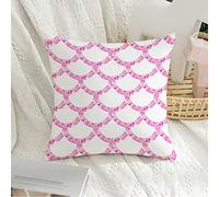 Federa per cuscino decorativa quadrata federa morbida pelle rosa acqua sirena animali fauna selvatica coriandoli perla rosa pesce geometrica ragazza federa per divano camera da letto auto 18x1