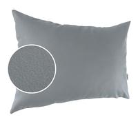 Federa per cuscino decorativo in ecopelle, per divano, in pelle, colore grigio chiaro, 30 x 50 cm, senza imbottitura