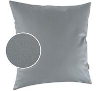 Federa per cuscino decorativo in ecopelle, per divano, in pelle, colore grigio chiaro, 40 x 40 cm, senza imbottitura
