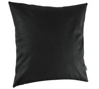 Federa per cuscino decorativo in ecopelle, per divano, in pelle, colore nero, 50 x 50 cm, senza imbottitura