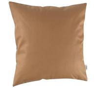 Federa per cuscino decorativo in ecopelle, per divano, in pelle, con zafferano, 50 x 50 cm, senza imbottitura