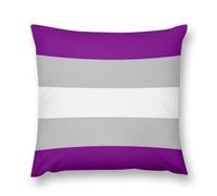 Federa per cuscino decorativo per camera da letto, motivo: bandiera LGBT Pride, colore: grigio-sessuale, per divano, cuscino quadrato