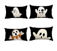Federa per cuscino fantasma di Halloween, decorazione per soggiorno e camera da letto, fodera per cuscino divano, 30x50 cm senza anima del cuscino