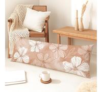 Federa per cuscino floreale per il corpo, morbida federa per cuscino lombare bohémien vintage bohémien con cerniera, federa decorativa per letto divano 50 x 137 cm