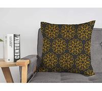 Federa per cuscino grigio astratto fiorire trattenuto moderno floreale lusso anni '30 appena visibile bianco ricciolo natalizio accogliente lino quadrato decorativo copricuscino per divano letto 45,