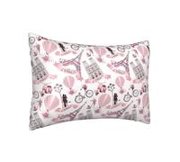 Federa per cuscino in seta per capelli e pelle, con stampa a blocchi d'amore, federa in raso con cerniera, 50,8 x 76,2 cm, con cerniera, regalo per donne e uomini