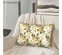 Federa per cuscino in seta per capelli e pelle, con stampa di bradipo e limone, dimensioni standard, 50 x 76 cm, comoda federa in raso morbido con cerniera, per donne e uomini